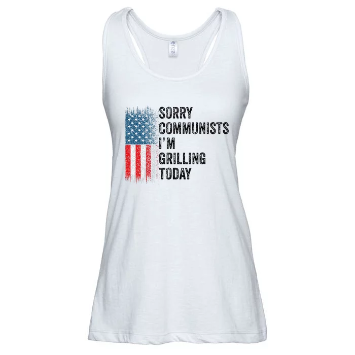 Funny Sorry Communists IM Grilling Today Vintage Ladies Essential Flowy Tank