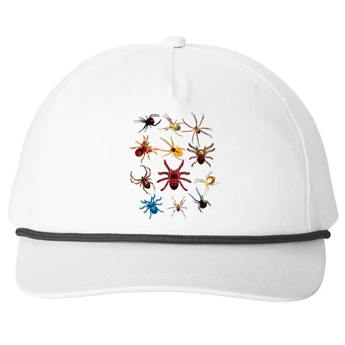 Funny Spiders Cute Halloween Scary Spiders Gift Snapback Five-Panel Rope Hat