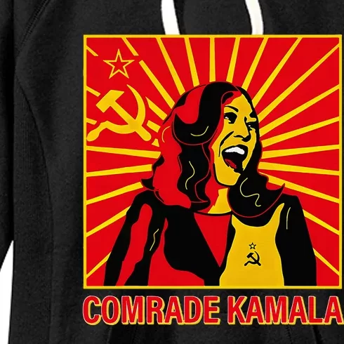 Fun Socialist Comrade Kamala Commie La Harris 2024 Kammunism Women's Fleece Hoodie