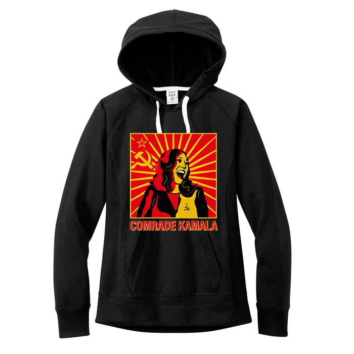 Fun Socialist Comrade Kamala Commie La Harris 2024 Kammunism Women's Fleece Hoodie