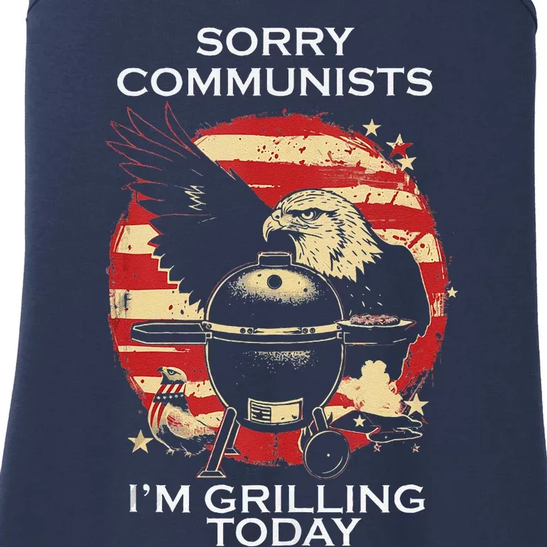 Funny Sorry Communists IM Grilling Today Ladies Essential Tank