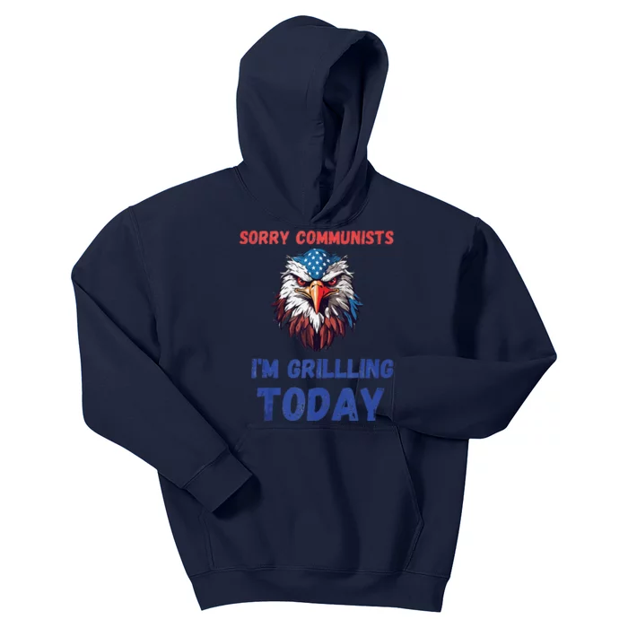 Funny Sorry Communists IM Grilling Today Kids Hoodie