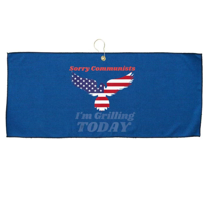 Funny Sorry Communists IM Grilling Today Large Microfiber Waffle Golf Towel