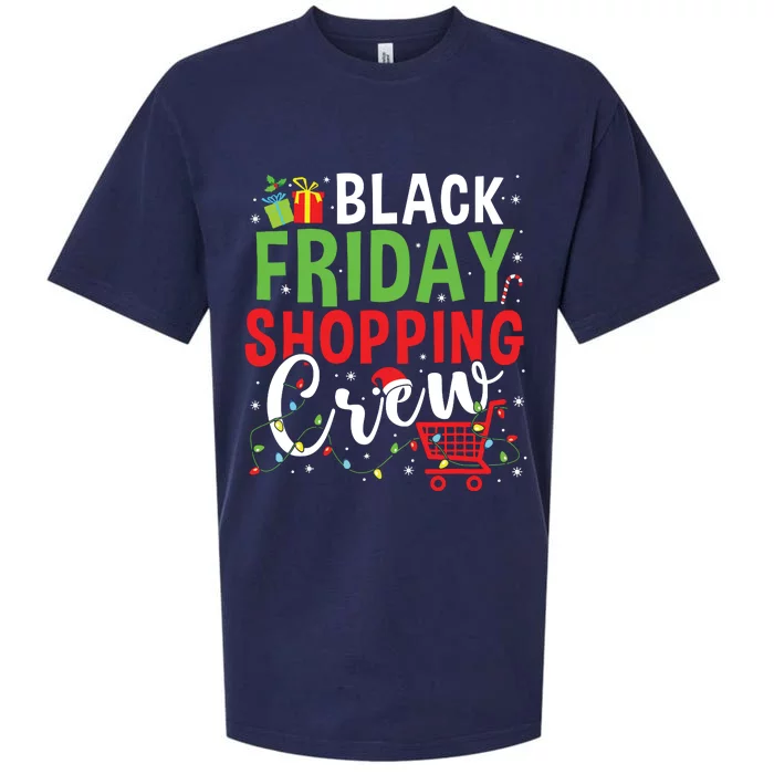 Friday Shopping Crew Christmas Lights Black Shopping Family Sueded Cloud Jersey T-Shirt