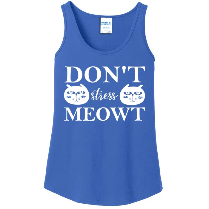 Funny Sayings Cat Cute Gift Dont Stress Meowt Funny Sayings Cute Gift Ladies Essential Tank