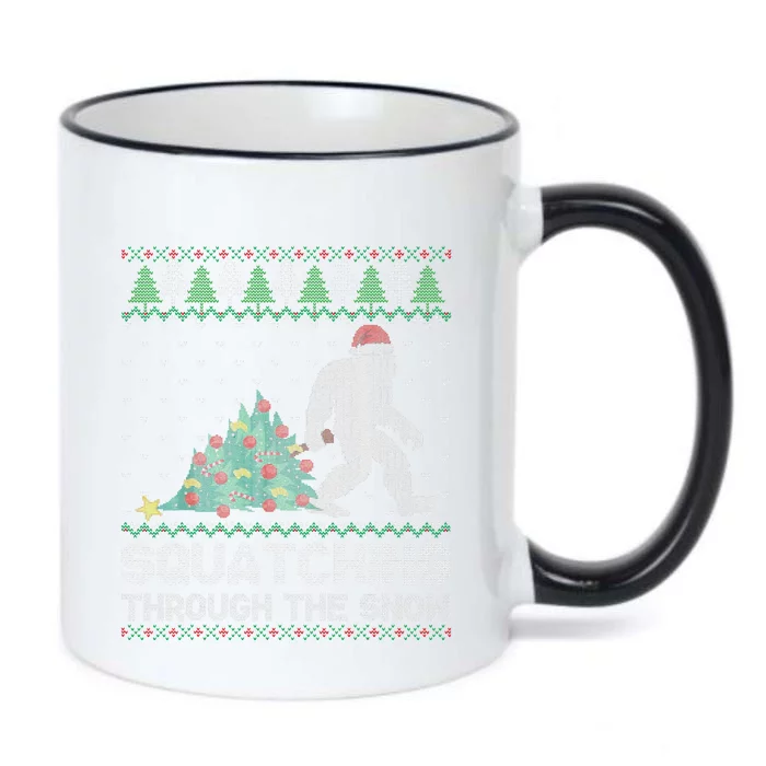 Funny Sasquatch Christmas Squatching Bigfoot Xmas Funny Black Color Changing Mug