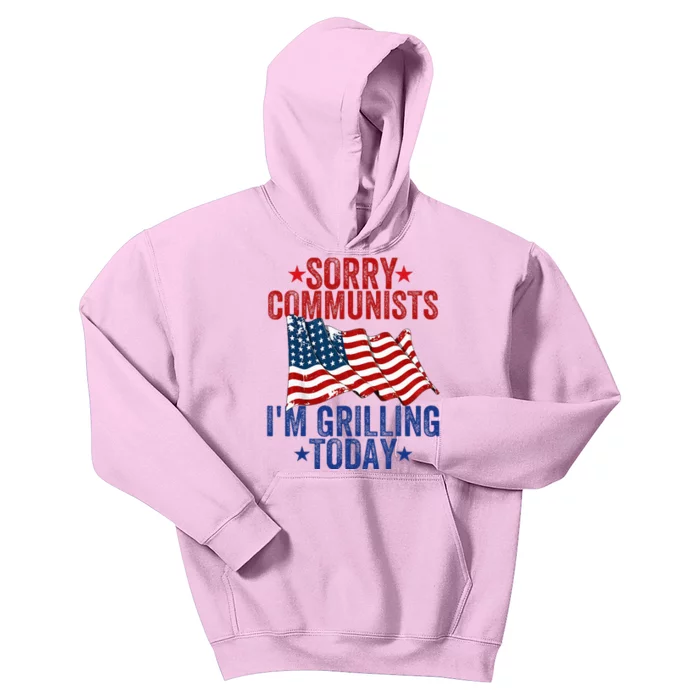 Funny Sorry Communists IM Grilling Today Kids Hoodie