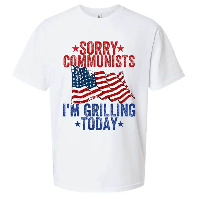 Funny Sorry Communists IM Grilling Today Sueded Cloud Jersey T-Shirt