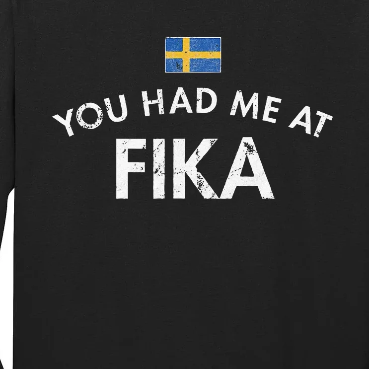 Fika Swedish Culture Social Institution Coffee Cake Tall Long Sleeve T-Shirt