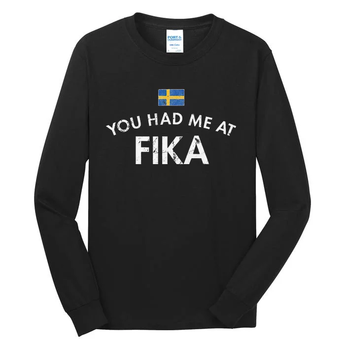 Fika Swedish Culture Social Institution Coffee Cake Tall Long Sleeve T-Shirt