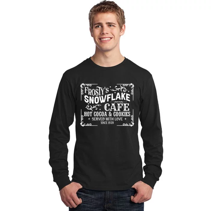 FrostyS Snowflake Cafe Vintage Christmas Sign Tall Long Sleeve T-Shirt