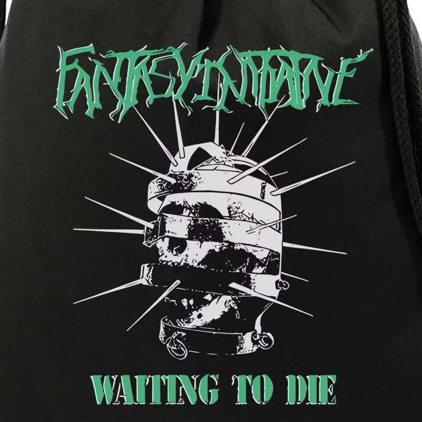 Fantasyinitiative Skull Cage Waiting To Die Drawstring Bag