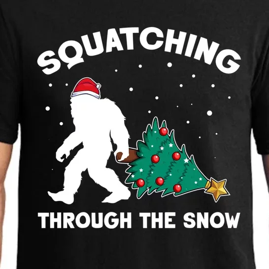 Funny Sasquatch Christmas Quote Tree Bigfoot Xmas Santa Gift Pajama Set