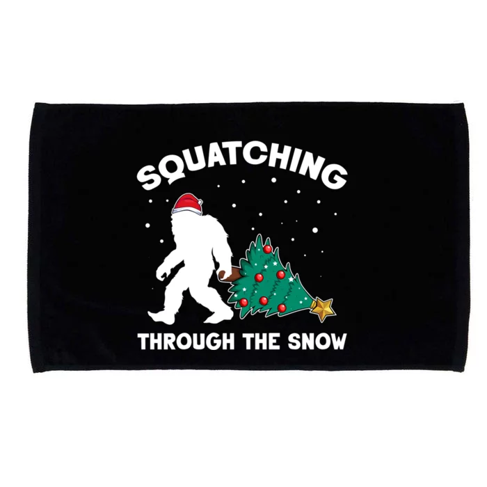 Funny Sasquatch Christmas Quote Tree Bigfoot Xmas Santa Gift Microfiber Hand Towel