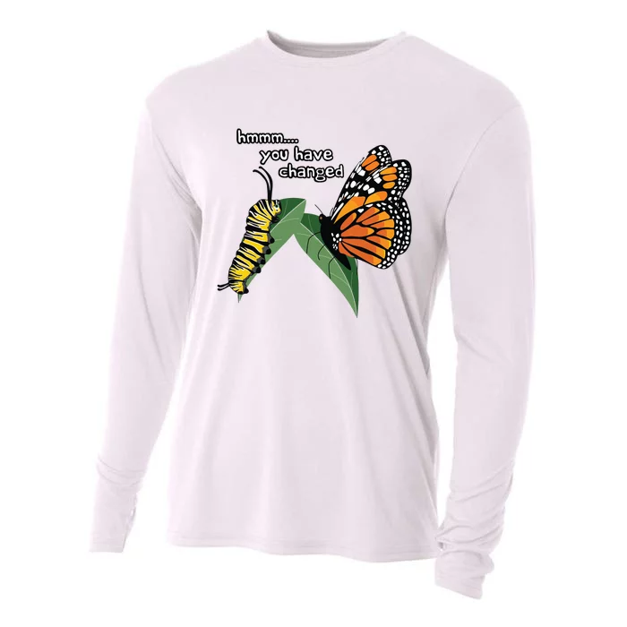 Funny Silly Caterpillar Monarch Butterfly Humor Cooling Performance Long Sleeve Crew