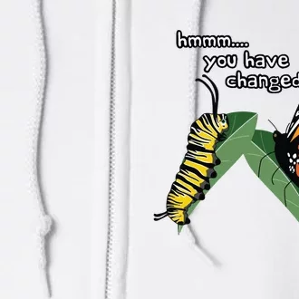 Funny Silly Caterpillar Monarch Butterfly Humor Full Zip Hoodie