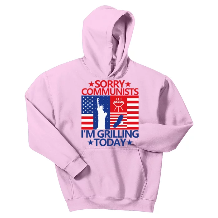 Funny Sorry Communists IM Grilling Today Kids Hoodie