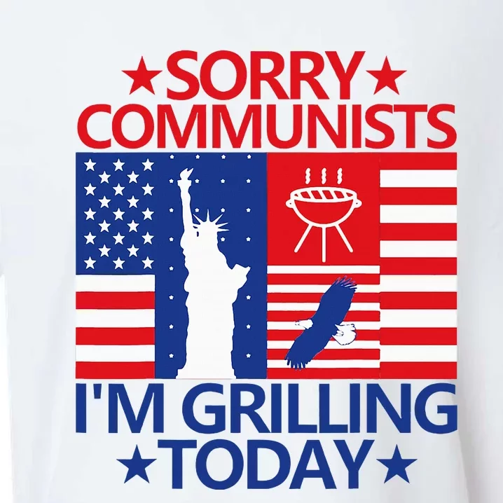 Funny Sorry Communists IM Grilling Today Sueded Cloud Jersey T-Shirt