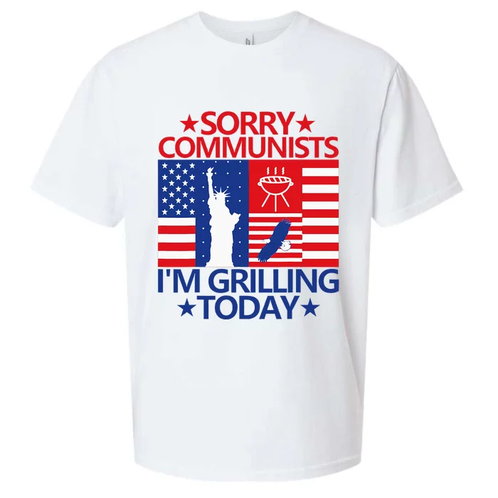 Funny Sorry Communists IM Grilling Today Sueded Cloud Jersey T-Shirt