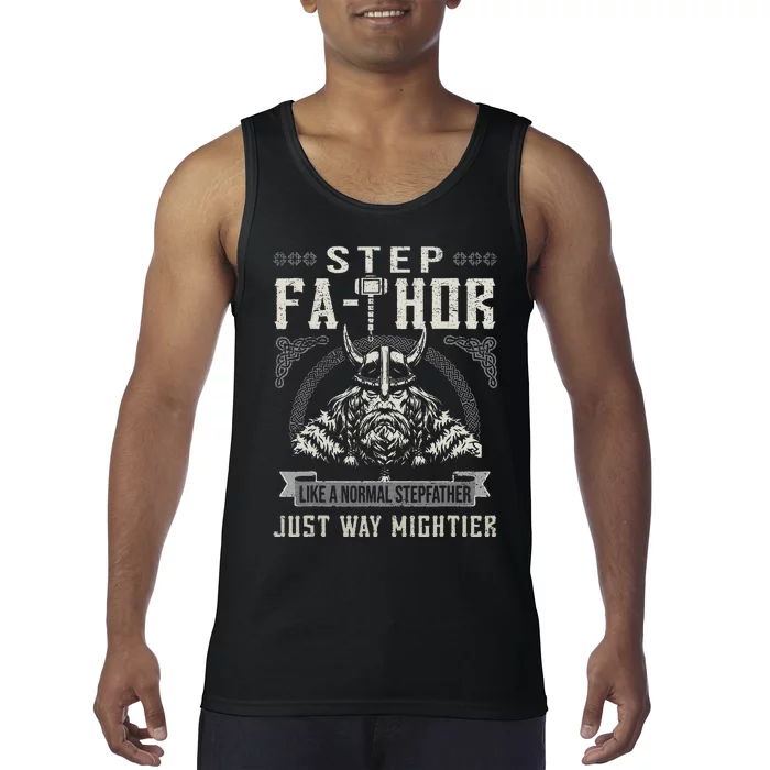 Fathor StepFathor Celtic Viking Dad Father's Day Stepfather Tank Top