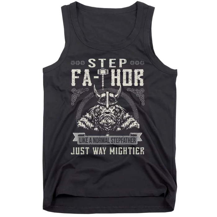 Fathor StepFathor Celtic Viking Dad Father's Day Stepfather Tank Top