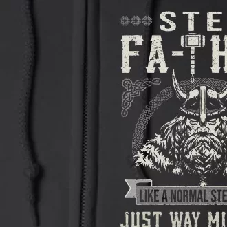 Fathor StepFathor Celtic Viking Dad Father's Day Stepfather Full Zip Hoodie