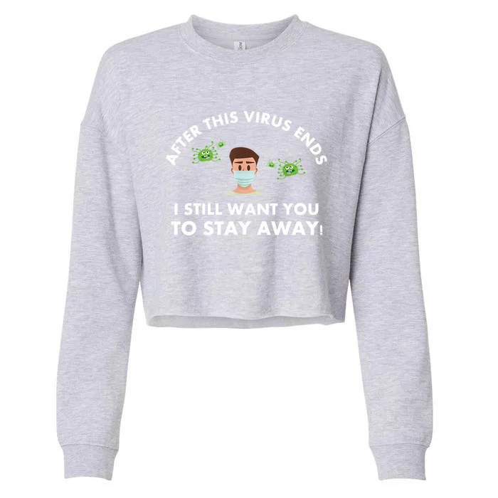 Funny Sarcastic Covid Gift After This Virus Ends Gift Stay Away Funny Gifts Cropped Pullover Crew