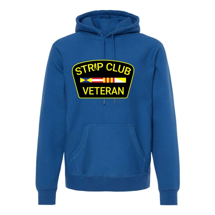 Funny Strip Club Veteran Premium Hoodie