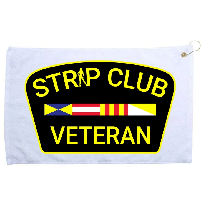 Funny Strip Club Veteran Grommeted Golf Towel