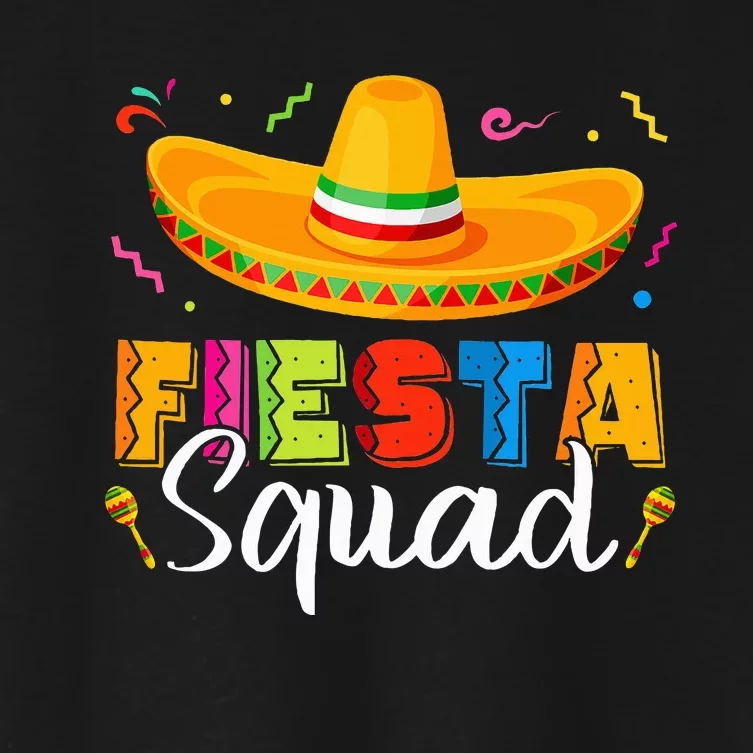 Fiesta Squad Cinco De Mayo Mexican Party Family Group Fiesta Women's Crop Top Tee