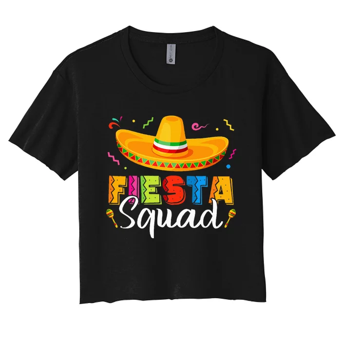 Fiesta Squad Cinco De Mayo Mexican Party Family Group Fiesta Women's Crop Top Tee