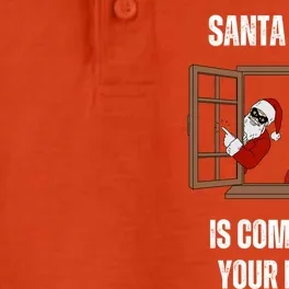 Funny Santa Claus Is Coming To Your House Christmas Thiefs Cute Gift Dry Zone Grid Performance Polo