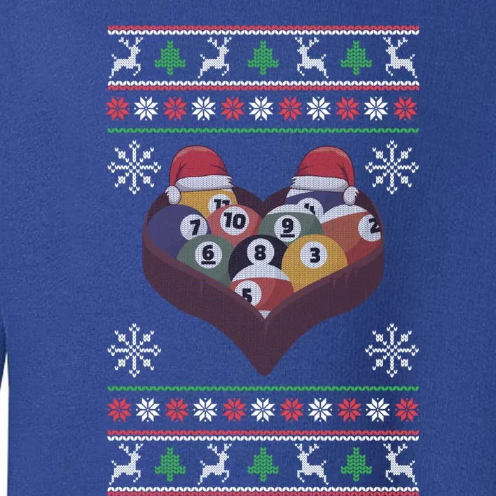 Funny Santa Claus Ball Pool Player Ugly Christmas Billiards Gift Toddler Sweatshirt