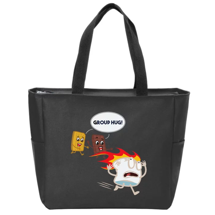 Funnys Smores Camping Roasting Outdoor Women Zip Tote Bag