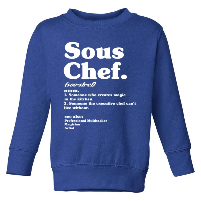 Funny Sous Chef Definition Gift Toddler Sweatshirt