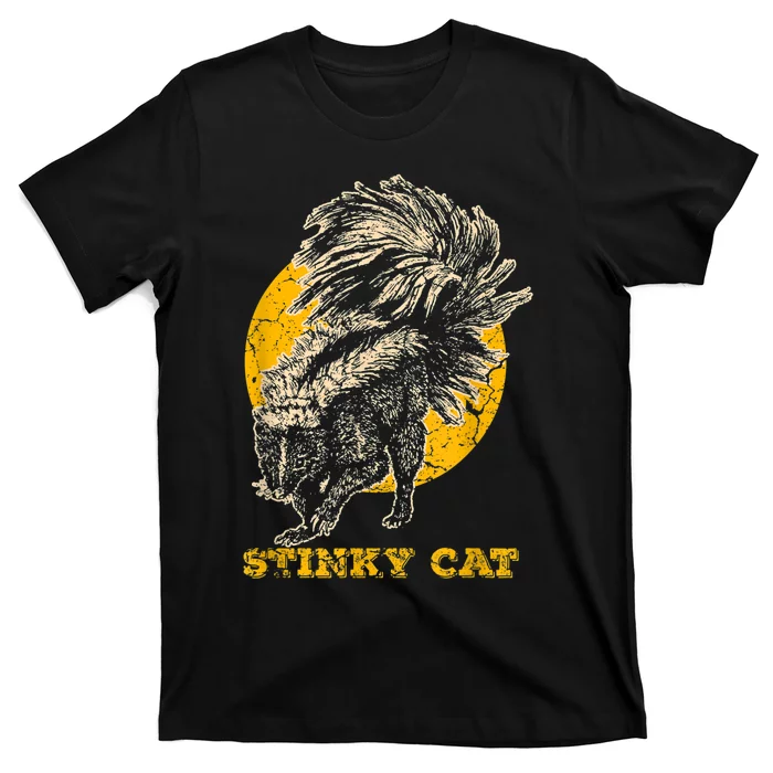 Funny Skunk Cat T-Shirt