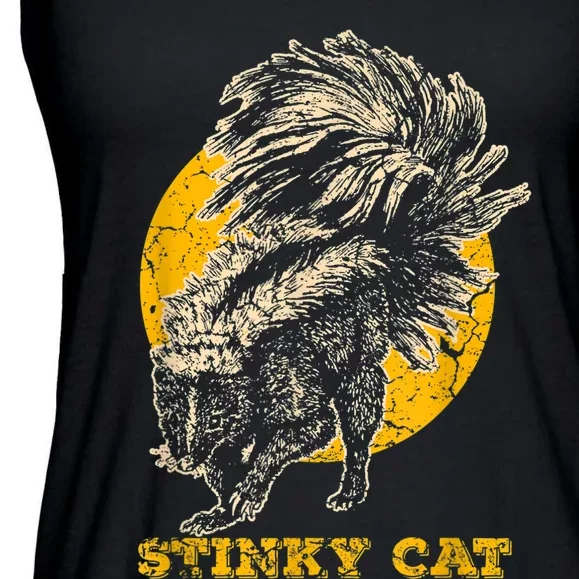 Funny Skunk Cat Ladies Essential Flowy Tank