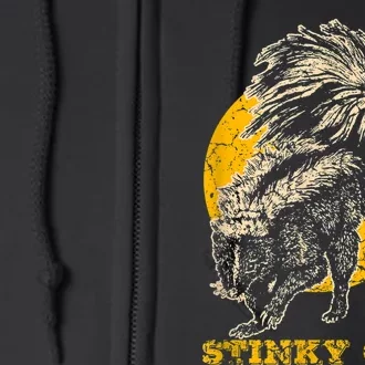 Funny Skunk Cat Full Zip Hoodie