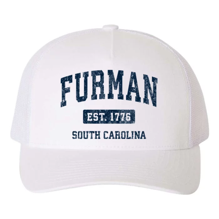 Furman South Carolina Sc Vintage Athletic Sports Design Yupoong Adult 5-Panel Trucker Hat