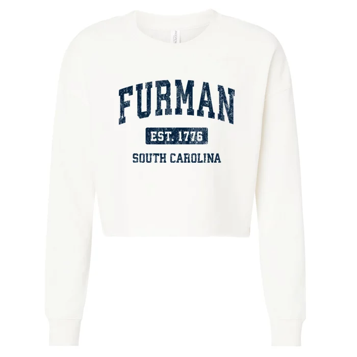 Furman South Carolina Sc Vintage Athletic Sports Design Cropped Pullover Crew