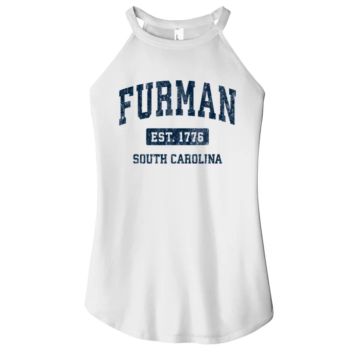 Furman South Carolina Sc Vintage Athletic Sports Design Women’s Perfect Tri Rocker Tank