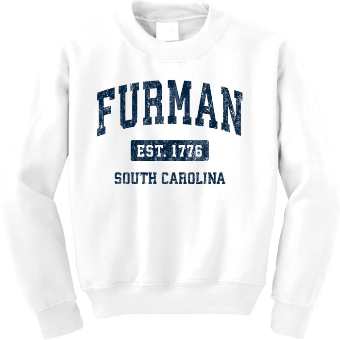 Furman South Carolina Sc Vintage Athletic Sports Design Kids Sweatshirt