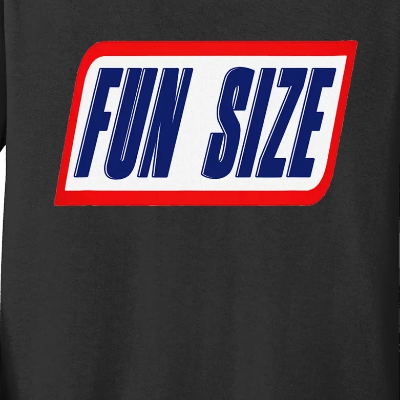 Fun Size Candy Bar Style Label Kids Long Sleeve Shirt