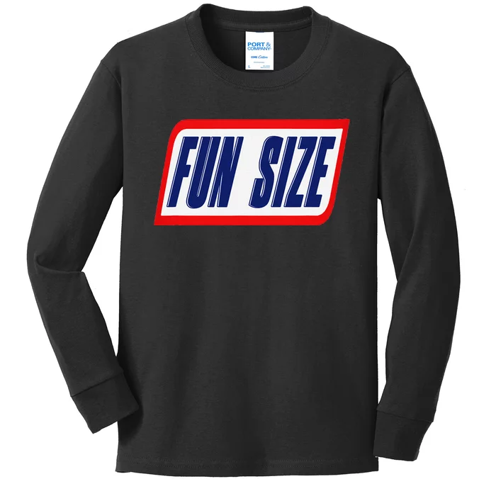 Fun Size Candy Bar Style Label Kids Long Sleeve Shirt