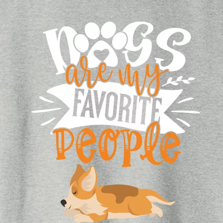 Funny Sleeping Cute Dog Quote Dogs Are My Favorite People Gift Women's Crop Top Tee