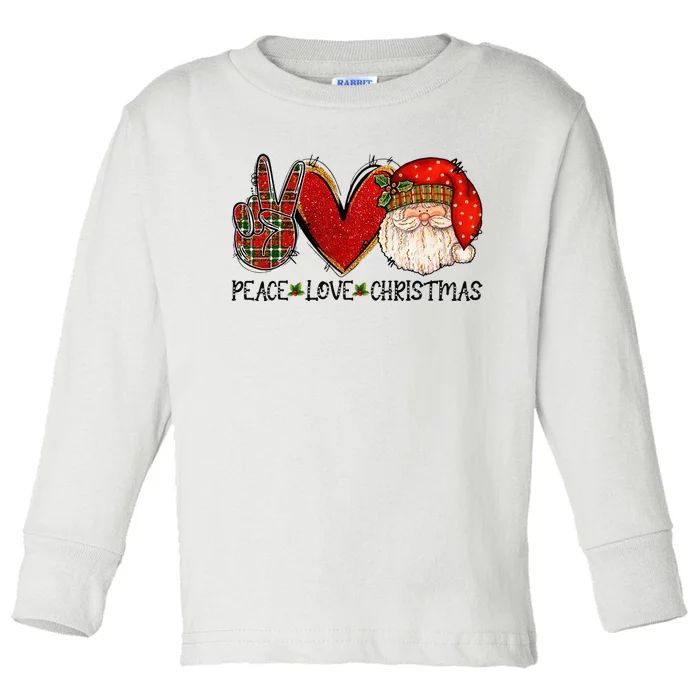 Festive Santa Claus Joyful Holiday Season Toddler Long Sleeve Shirt