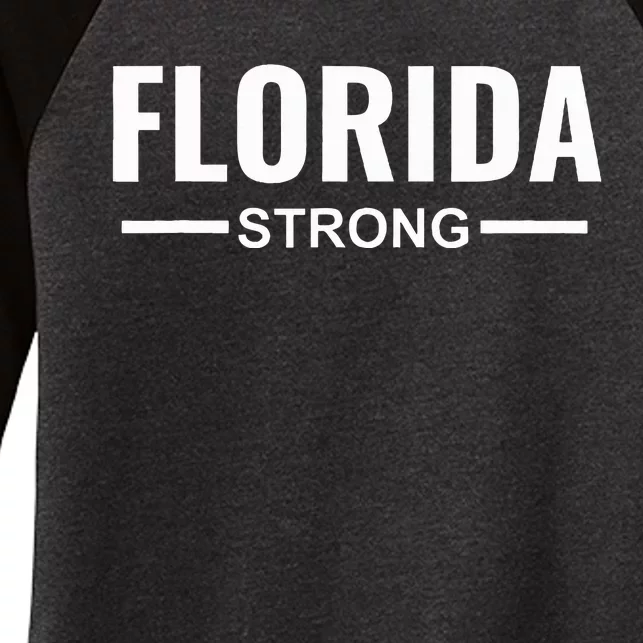 Florida Strong Community Strength Prayer Support Women's Tri-Blend 3/4-Sleeve Raglan Shirt