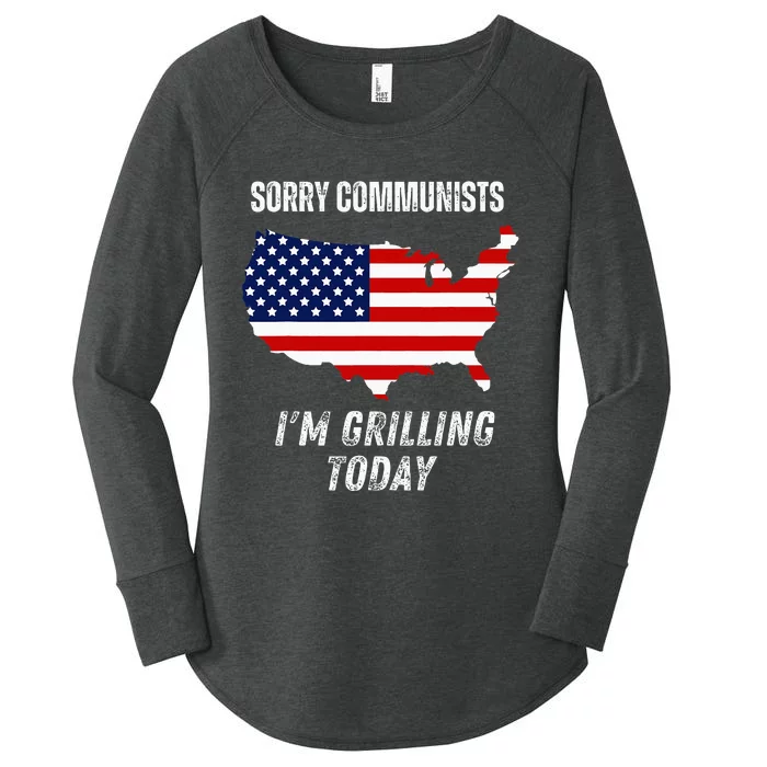 Funny Sorry Communists IM Grilling Today Women's Perfect Tri Tunic Long Sleeve Shirt