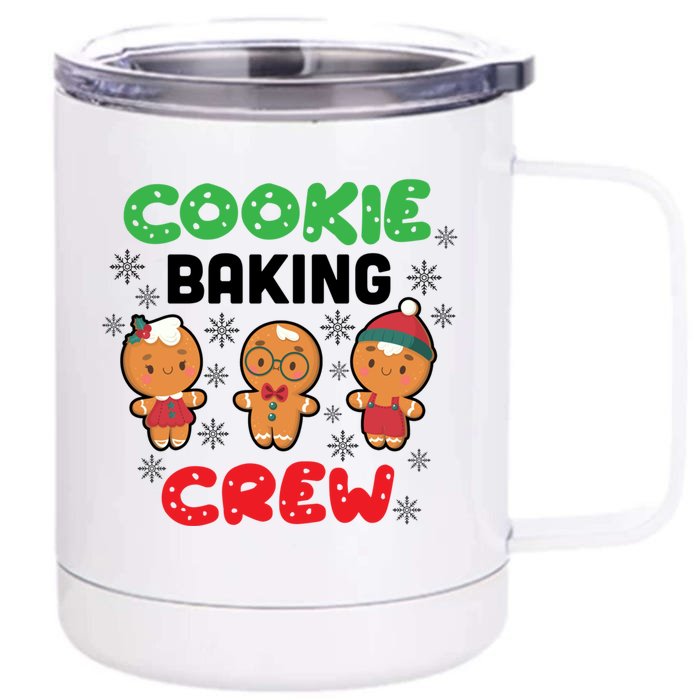 Funny Social Cookie Baking Crew Cookies Gift Cute Gift Front & Back 12oz Stainless Steel Tumbler Cup