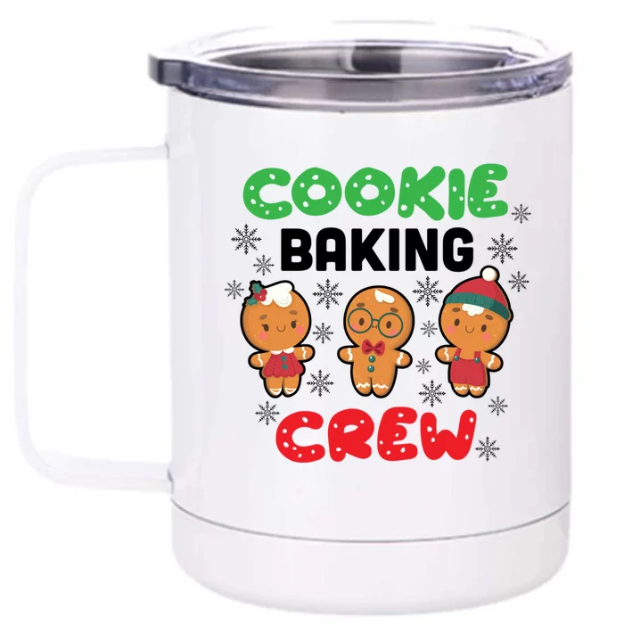 Funny Social Cookie Baking Crew Cookies Gift Cute Gift Front & Back 12oz Stainless Steel Tumbler Cup